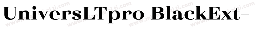 UniversLTpro BlackExt字体转换